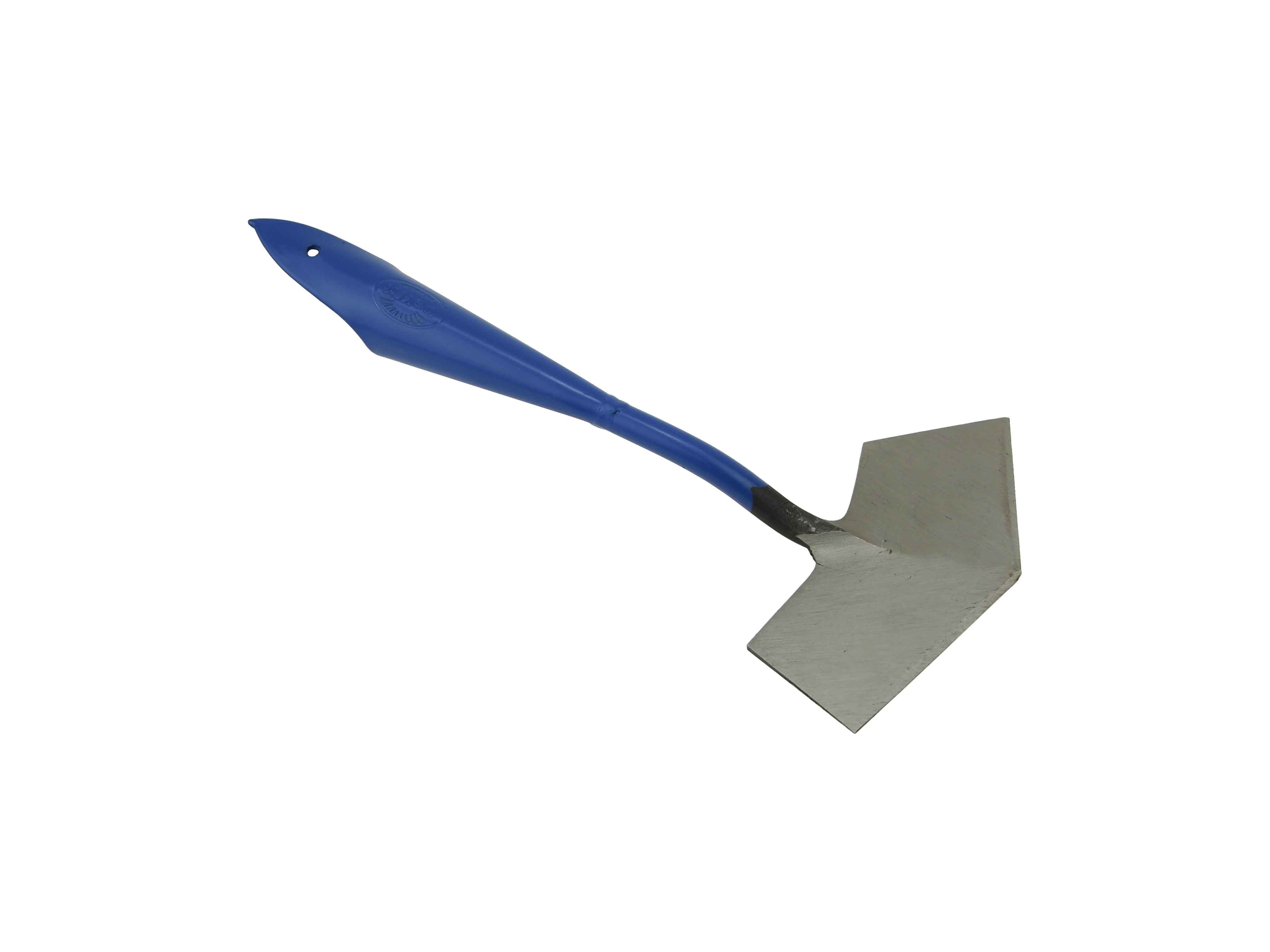 Dutch forged pointed pull'n push hoe  14cm blue, (head only)